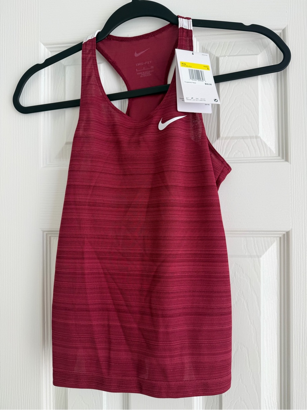 Nike Women's Maroon Striped Racerback Tank